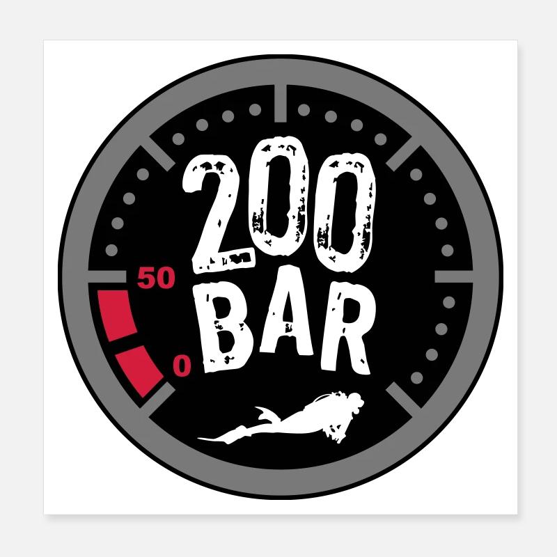 200bar Poster 8" x 8" (20x20 cm)