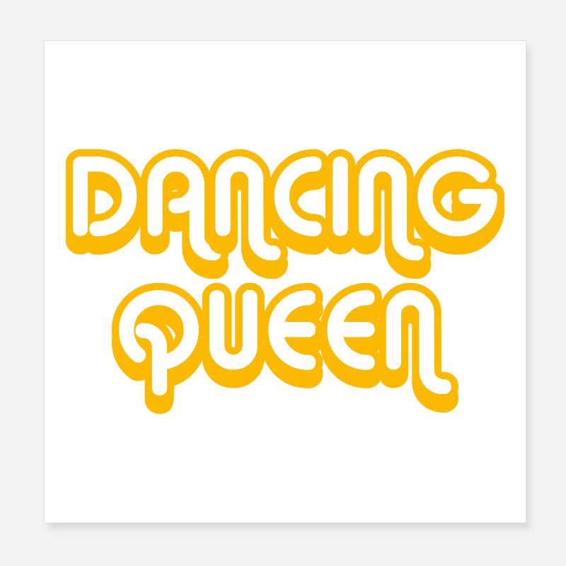 DANCING QUEEN Diskokugel Poster 20x20 cm