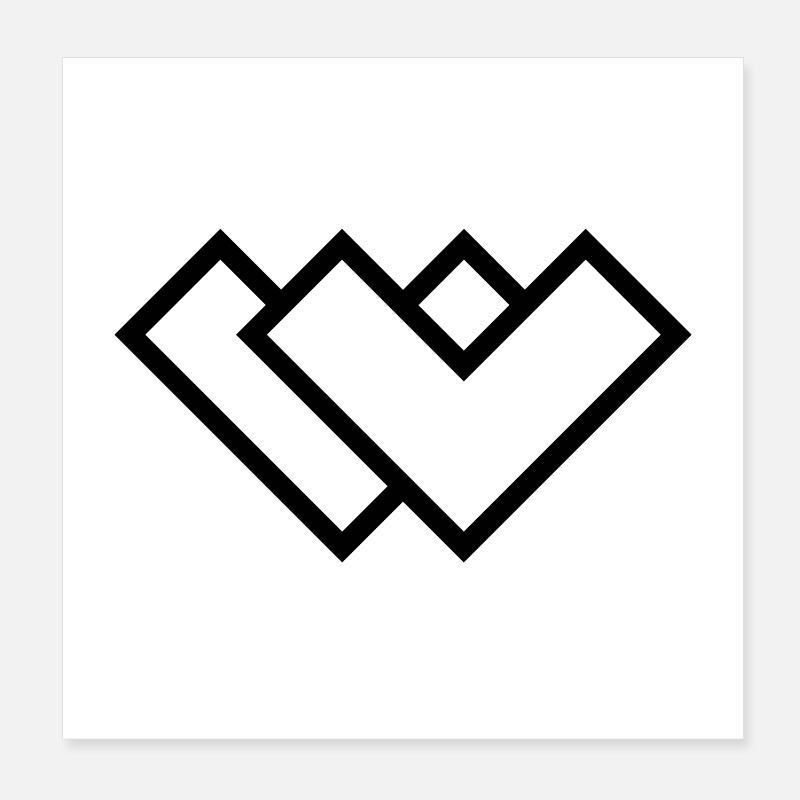 W - Logo Poster 20x20 cm