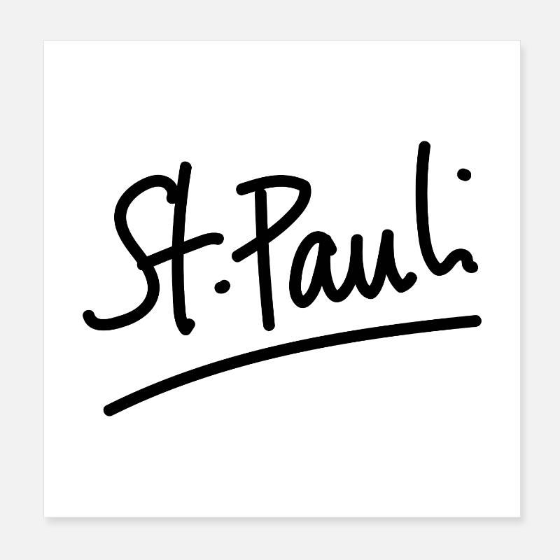 St. Pauli - Handschrift Poster 20x20 cm