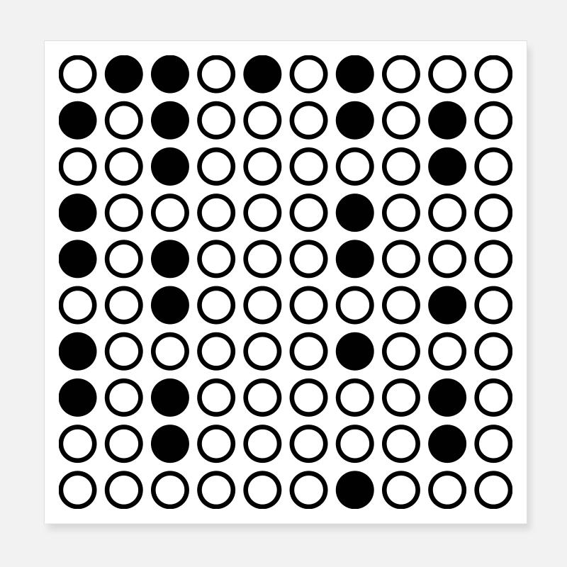 Nerdy Design "Primzahlen" bis 100 Poster 20x20 cm