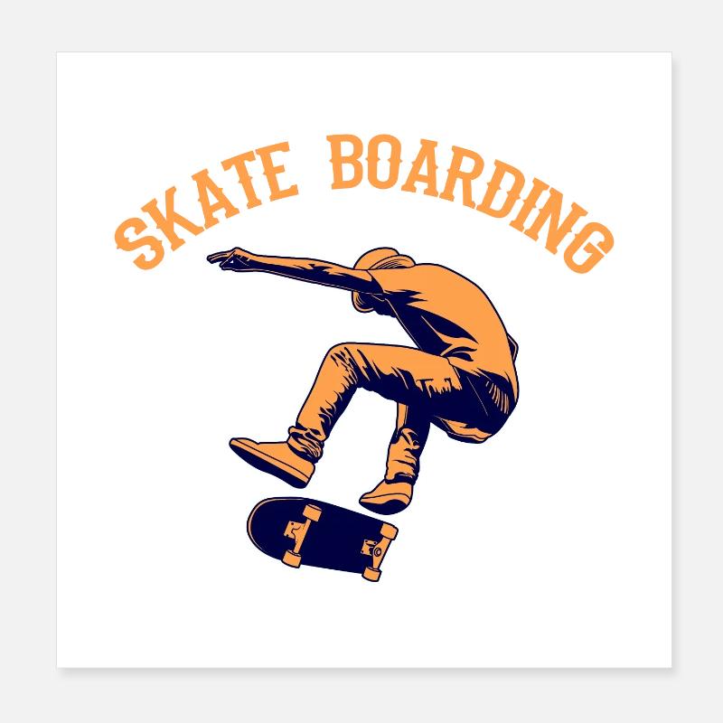 Skateboardfahrer Poster 20x20 cm