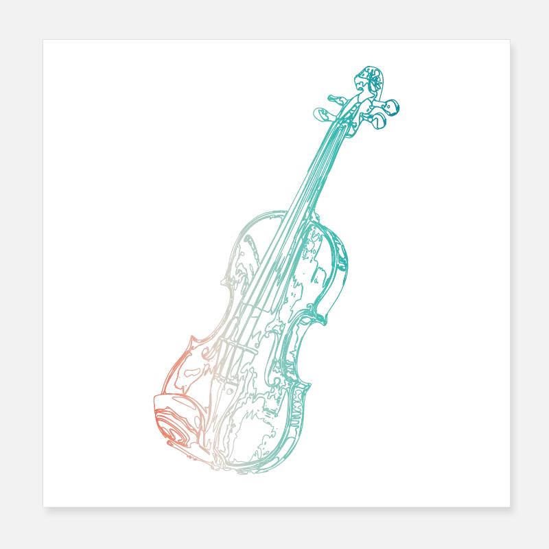 Violine Poster 20x20 cm