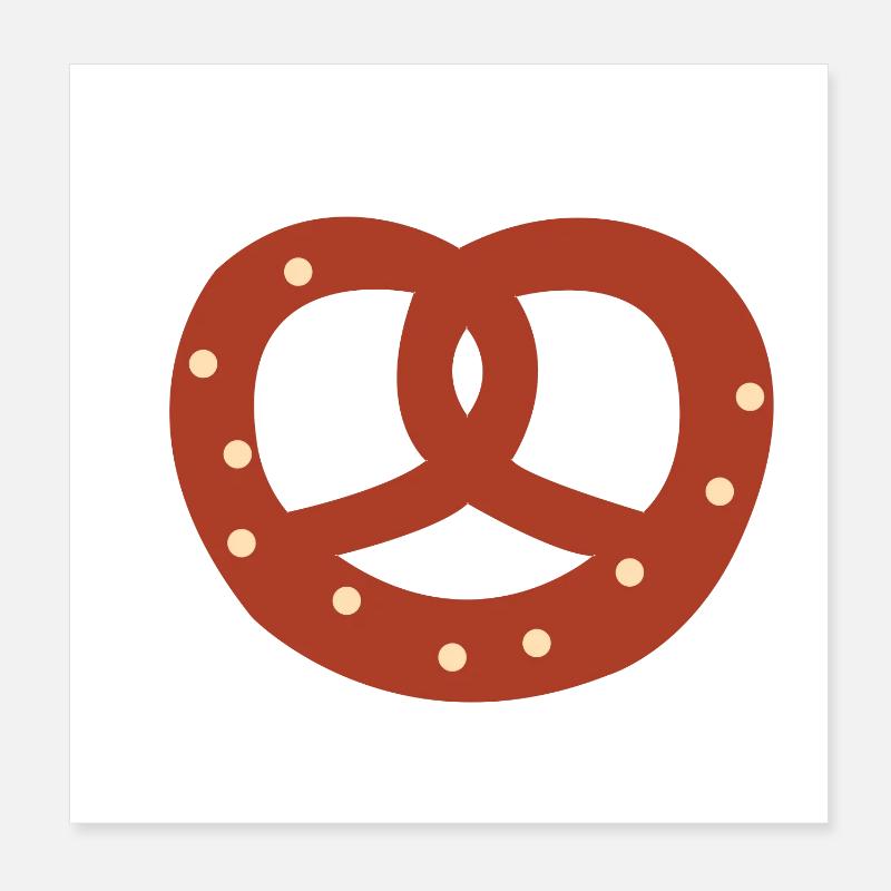 pretzel Poster 8" x 8" (20x20 cm)