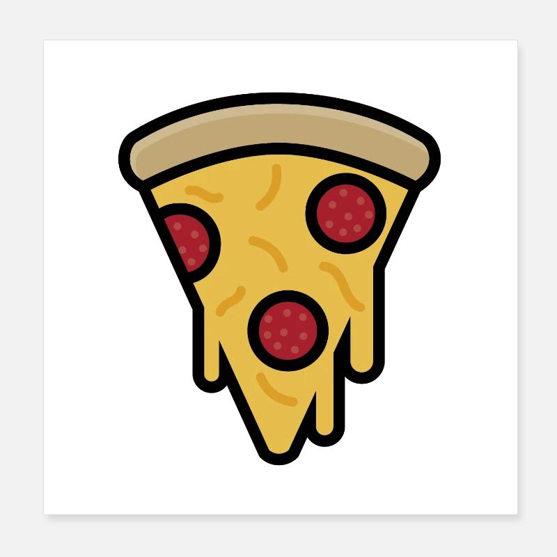 Tranche de pizza Poster 20 x 20 cm
