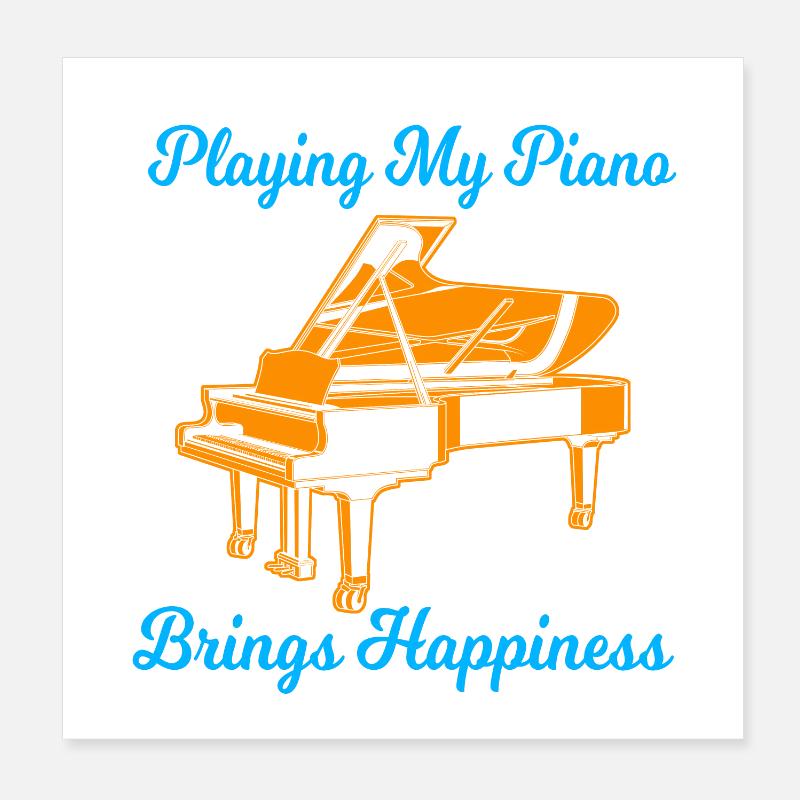 Pianiste Poster 20 x 20 cm
