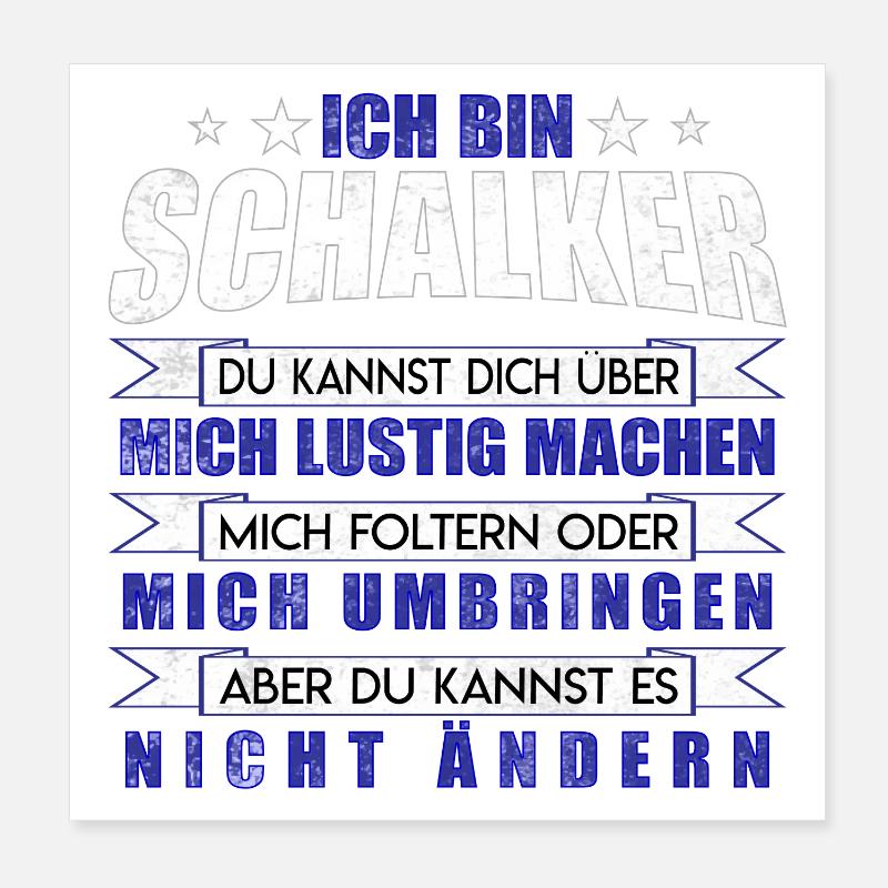 I am Schalke Fan design gift idea Poster 8" x 8" (20x20 cm)