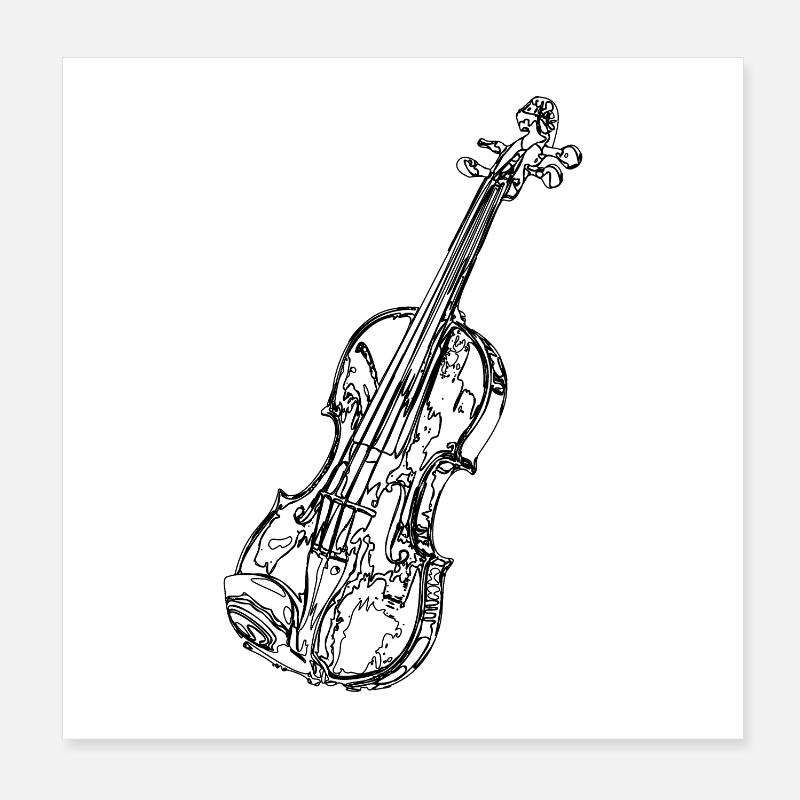 violin Poster 8" x 8" (20x20 cm)