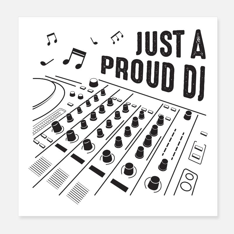 DJ Poster 20x20 cm