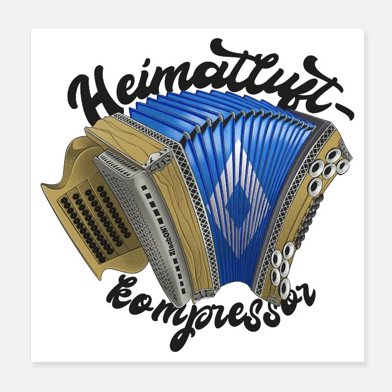 Heimatluftkompressor // dunkel | ZiachON! Poster 20x20 cm