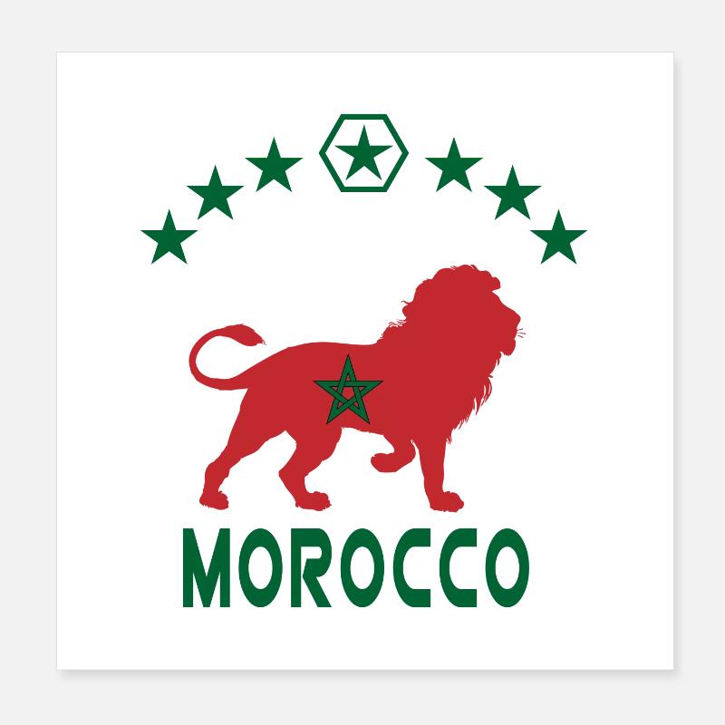 Conception du Lion du Maroc Poster 20 x 20 cm