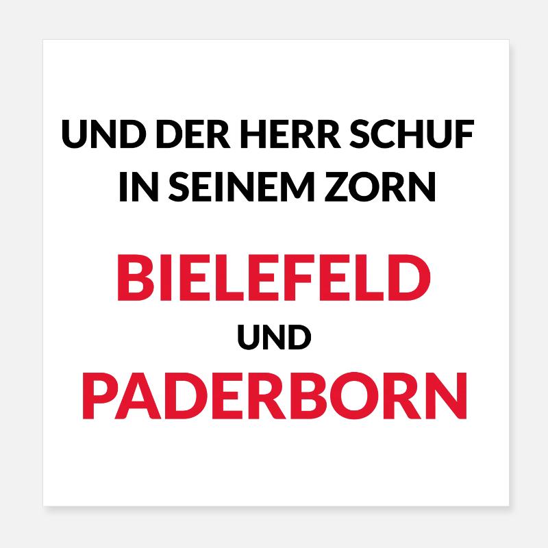 Bielefeld und Paderborn Poster 20x20 cm
