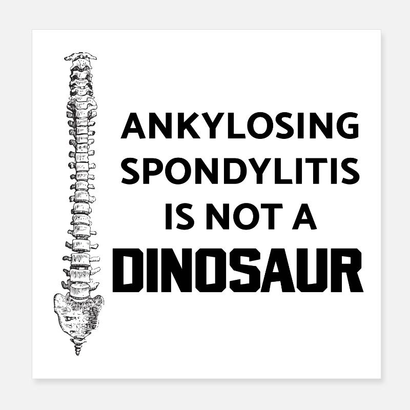 Ankylosing Spondylitis Maladie de la colonne vertébrale Poster 20 x 20 cm