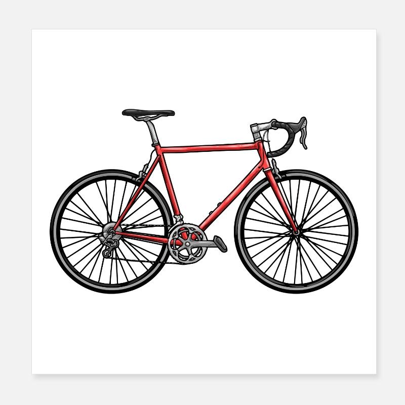 Vélo de route rapide Poster 20 x 20 cm
