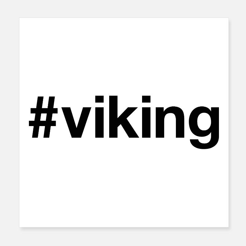 VIKING Hashtag Wikinger Poster 20x20 cm