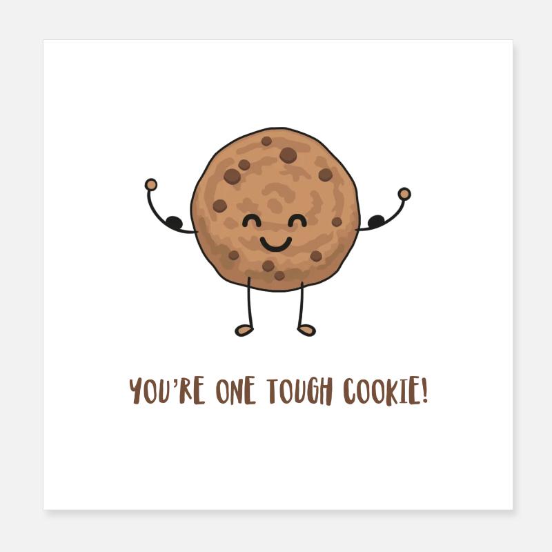 Cookie - Poster 8" x 8" (20x20 cm) - white