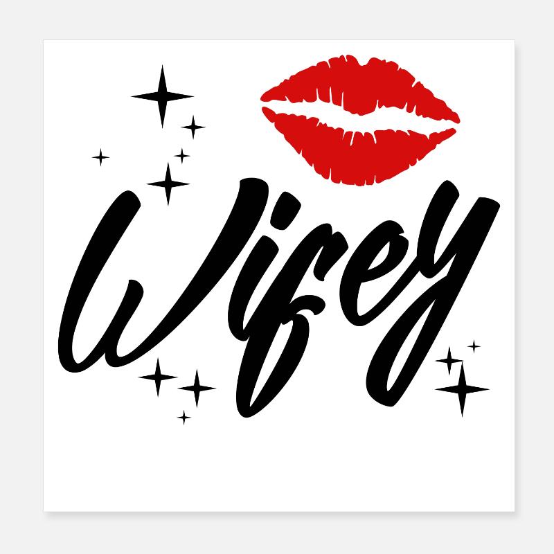 Partnerlook | Ehemann Ehefrau Ehe Heirat Hochzeit Poster 20x20 cm