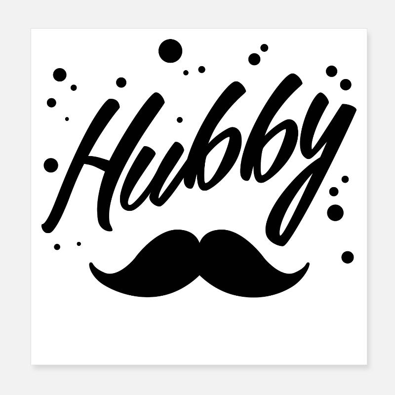 Partnerlook | Ehemann Ehefrau Ehe Heirat Hochzeit Poster 20x20 cm