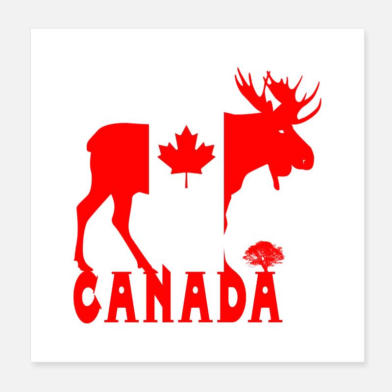 Canada Elch Poster 20 x 20 cm