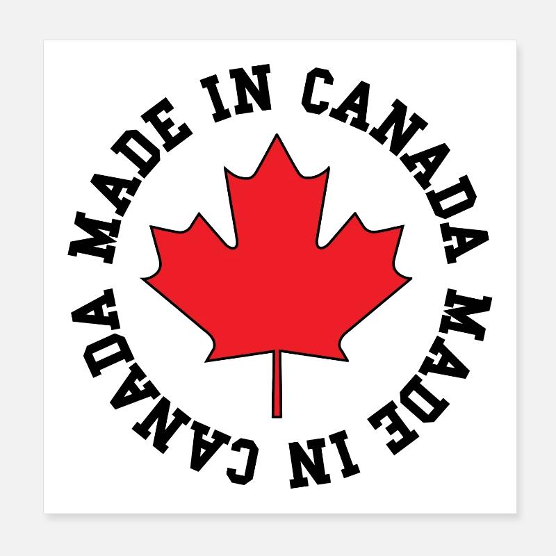 Fabriqué au Canada – Déclaration sur la feuille d’érable Poster 20 x 20 cm