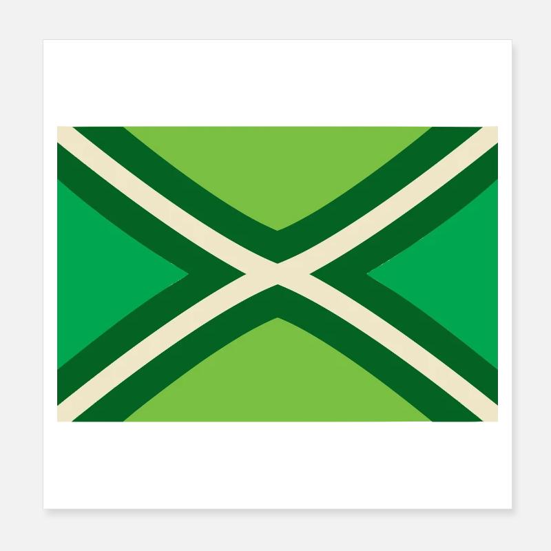 Achterhoek Flagge - Poster 20x20 cm - Weiß
