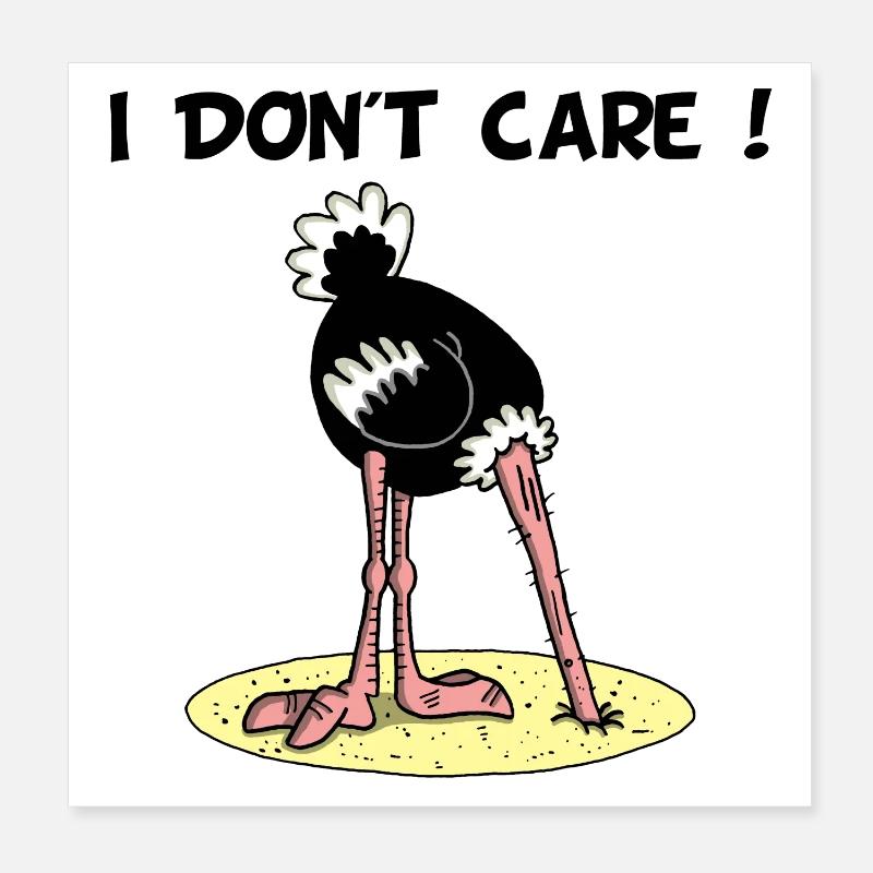 the ostrich Poster 8" x 8" (20x20 cm)