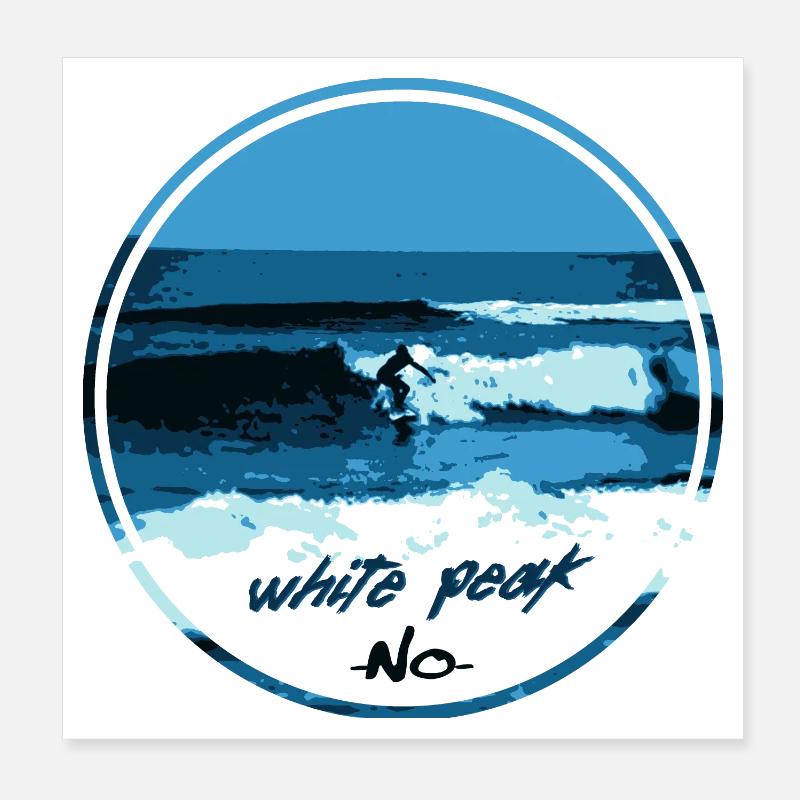 Weißer Peak Poster 20x20 cm