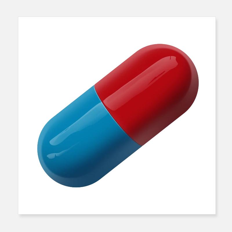 Trendy Pill Design Poster 8" x 8" (20x20 cm)