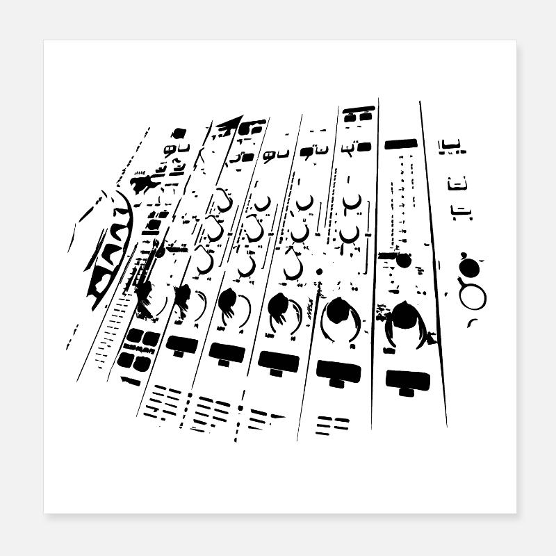 Mixeur DJ Poster 20 x 20 cm