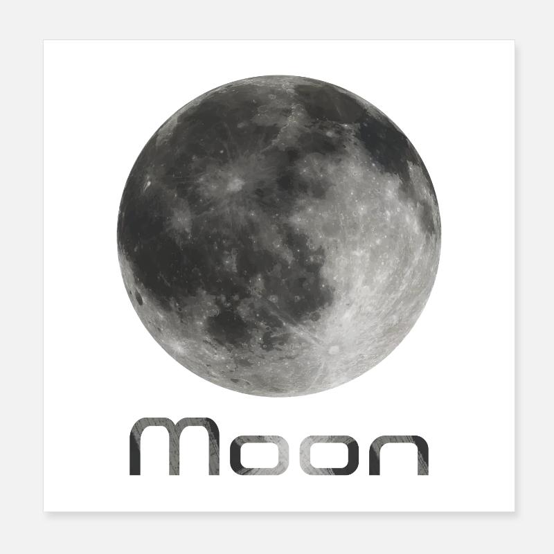 Moon Poster 8" x 8" (20x20 cm)