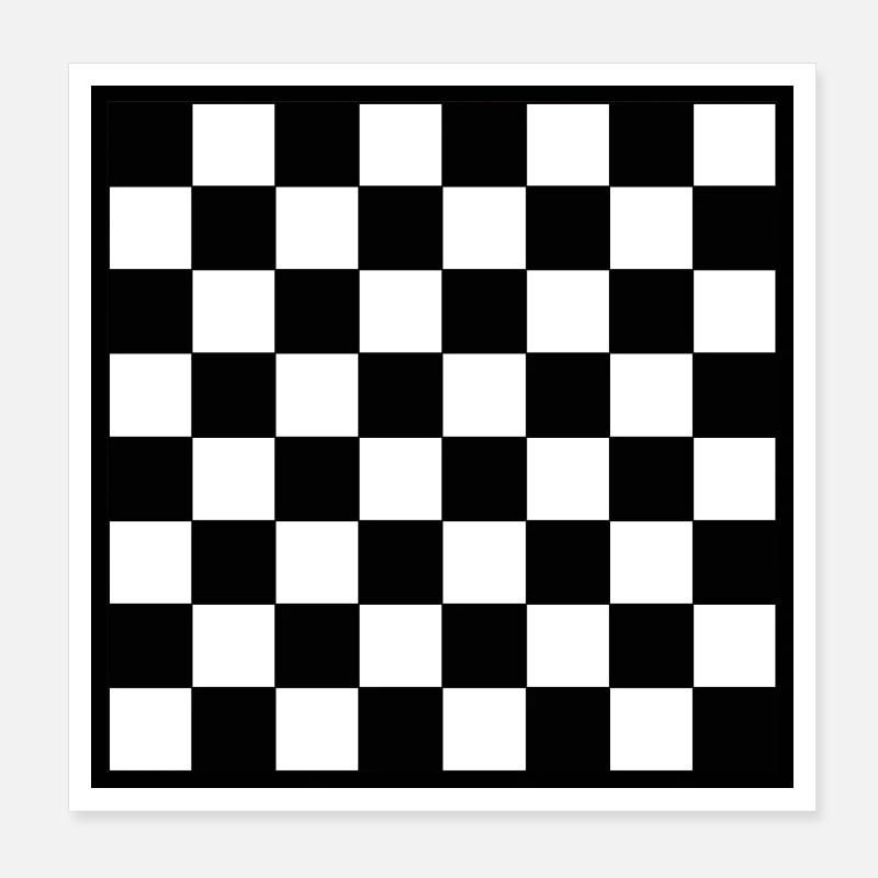 Échecs | échecs - Poster 20 x 20 cm - blanc