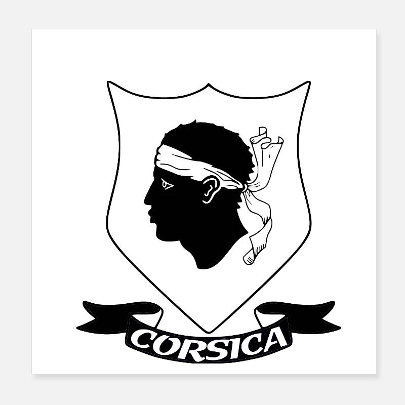 Korsika Poster 20x20 cm