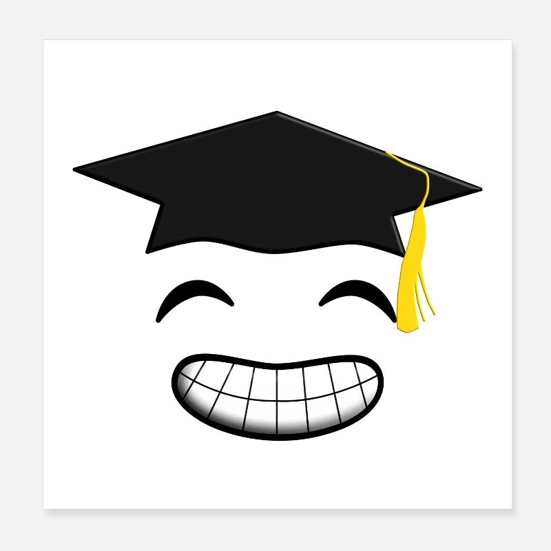 Abschluss 2020 Freude Glücklich Geschenk Studium E Poster 20x20 cm