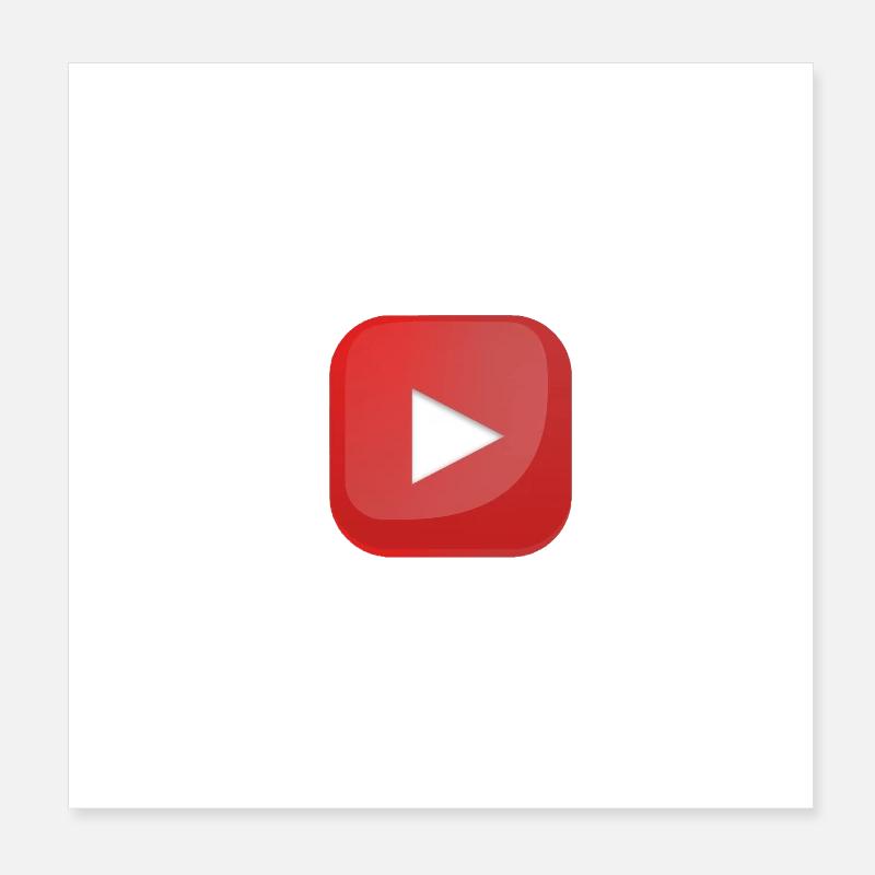 Youtube botton Poster 20 x 20 cm