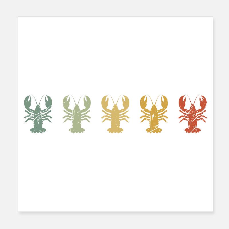 Gradient Lobster Series Poster 8" x 8" (20x20 cm)