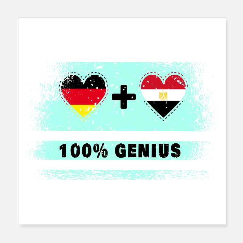 Germany and Egypt 100% awesome / gift Poster 8" x 8" (20x20 cm)