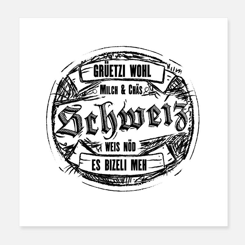 Grüezi Wohl Poster 20x20 cm