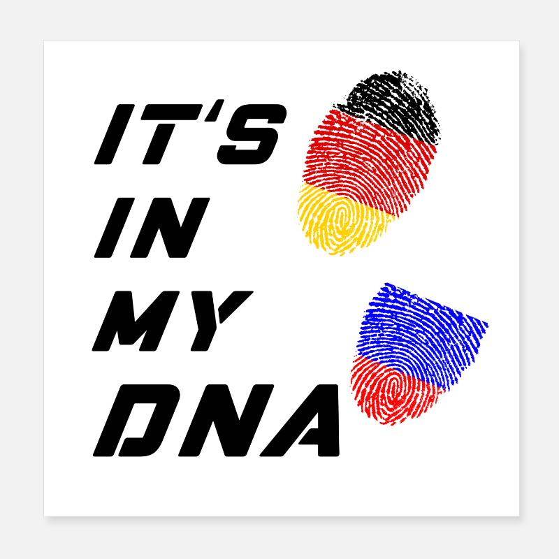 C'est dans mon ADN l'Allemagne et la Russie Poster 20 x 20 cm