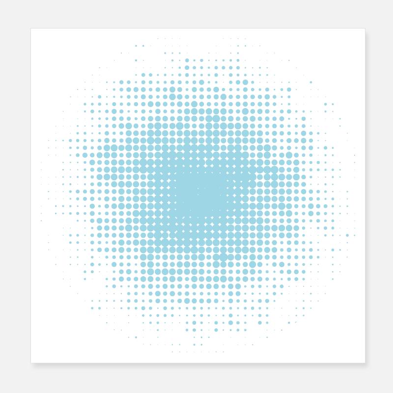 fond rond pointillé bleu clair Poster 20 x 20 cm