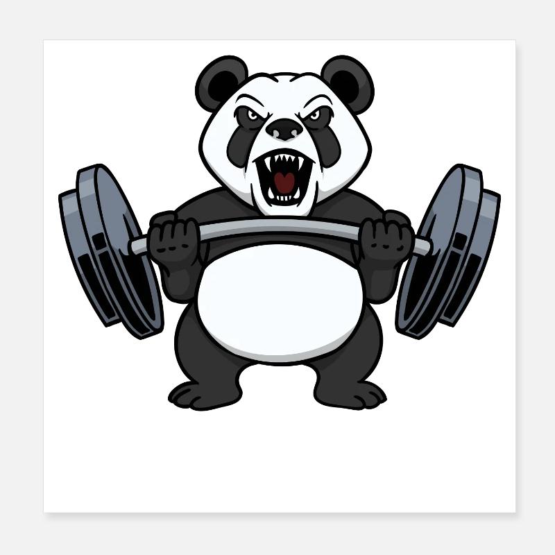 Bodybuilder Hanteltraining Gewichte Gewichtheben Poster 20x20 cm