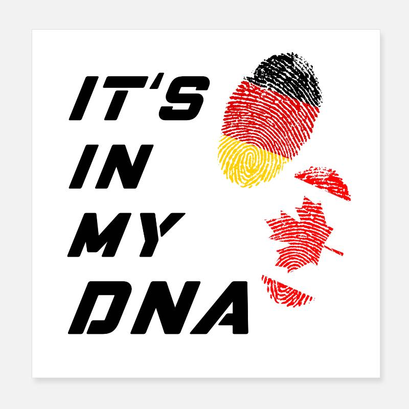 C'est dans mon ADN l'Allemagne et le Canada Poster 20 x 20 cm