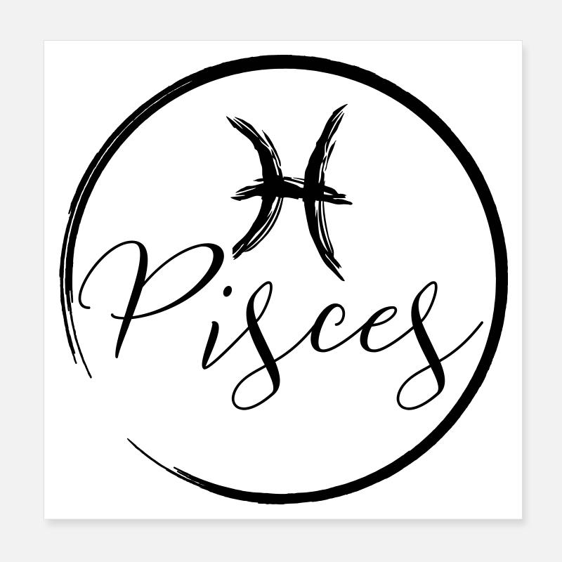 Horoscope Pisces Poster 20x20 cm