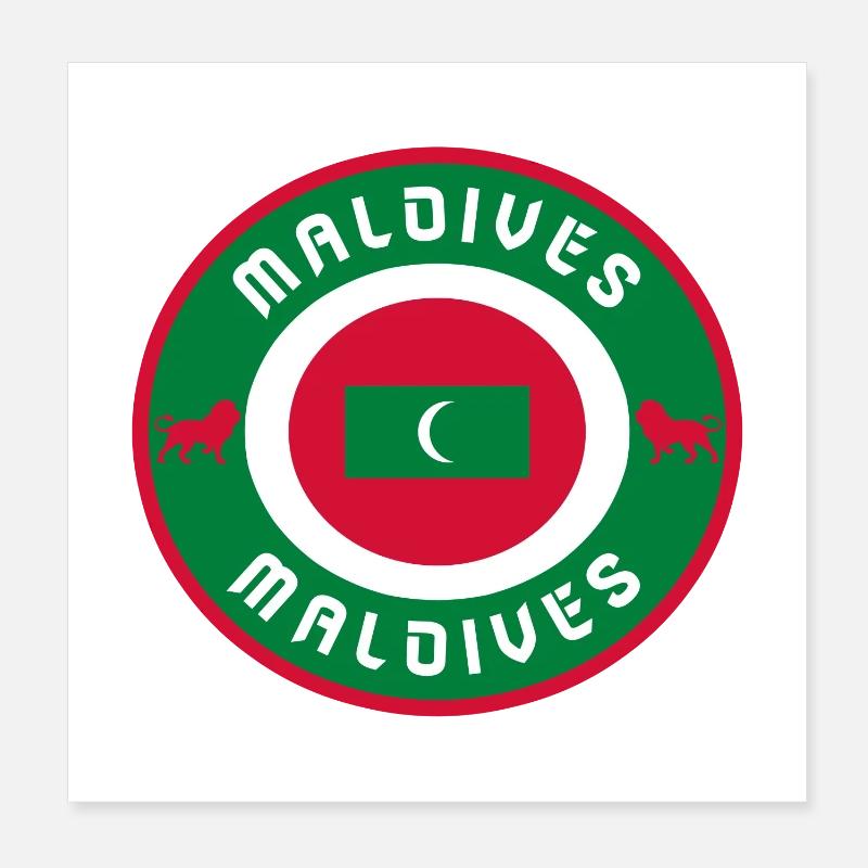 Maldives Circle / Gift Idea Poster 8" x 8" (20x20 cm)