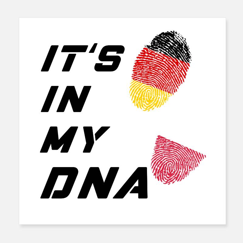 C’est dans mon ADN Allemagne et Pologne Poster 20 x 20 cm