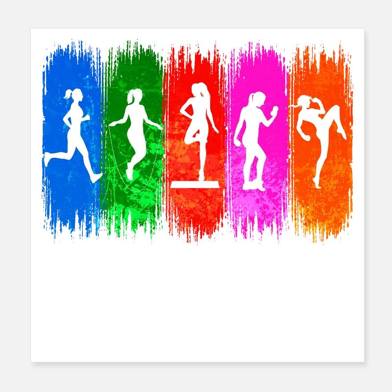 Fitness Training Gym Workout Training Poster 8" x 8" (20x20 cm)