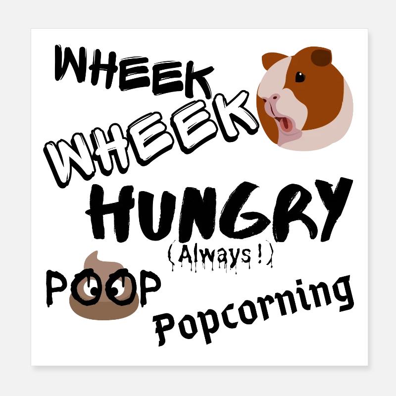 Cadeau Cochon d'inde heureux Poster 20 x 20 cm