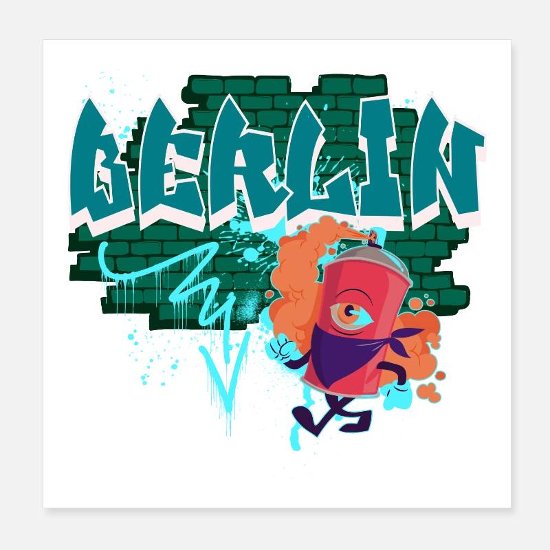 Berlin Graffiti Poster 20x20 cm