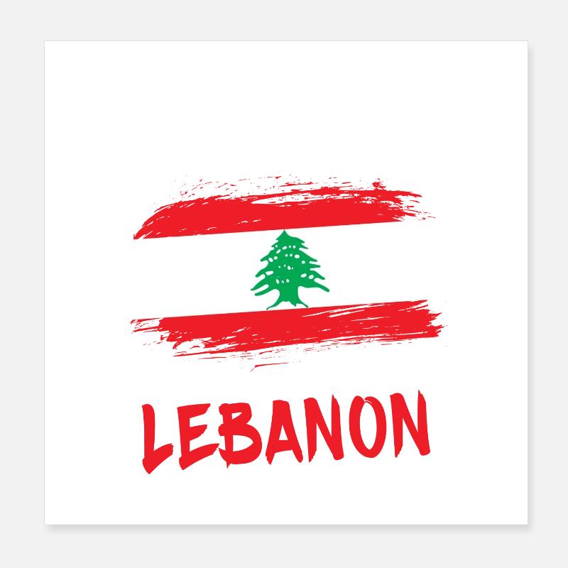 Équipe Liban Design / Idée cadeau - Poster 20 x 20 cm - blanc