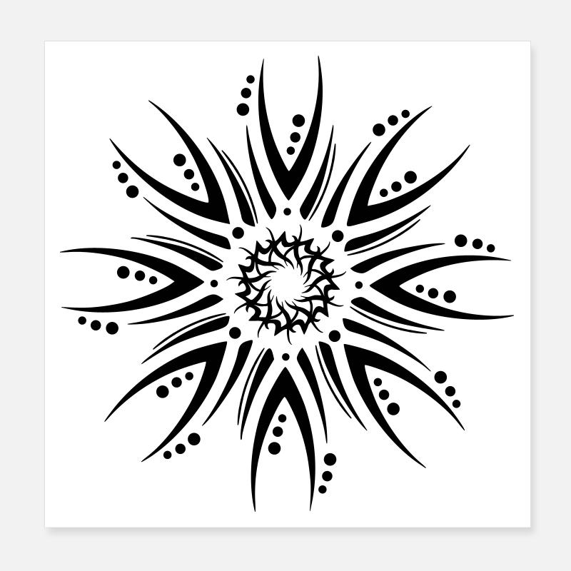 Symbol Blume Poster 20x20 cm