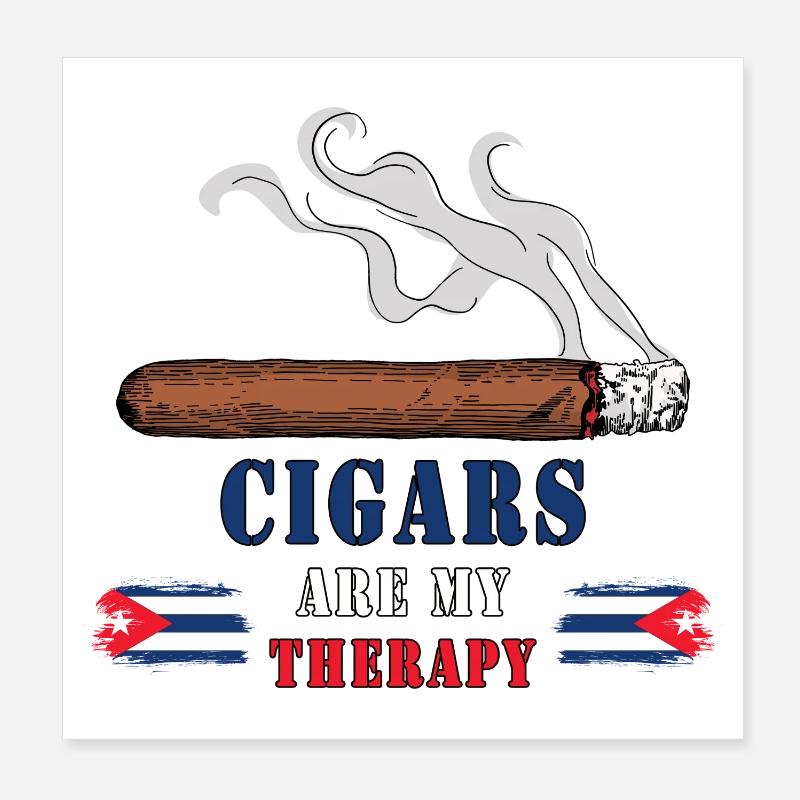 Cigars Cuba Design / Gift Idea Poster 8" x 8" (20x20 cm)